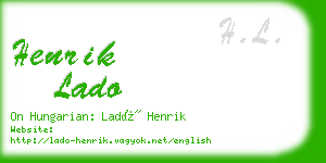 henrik lado business card